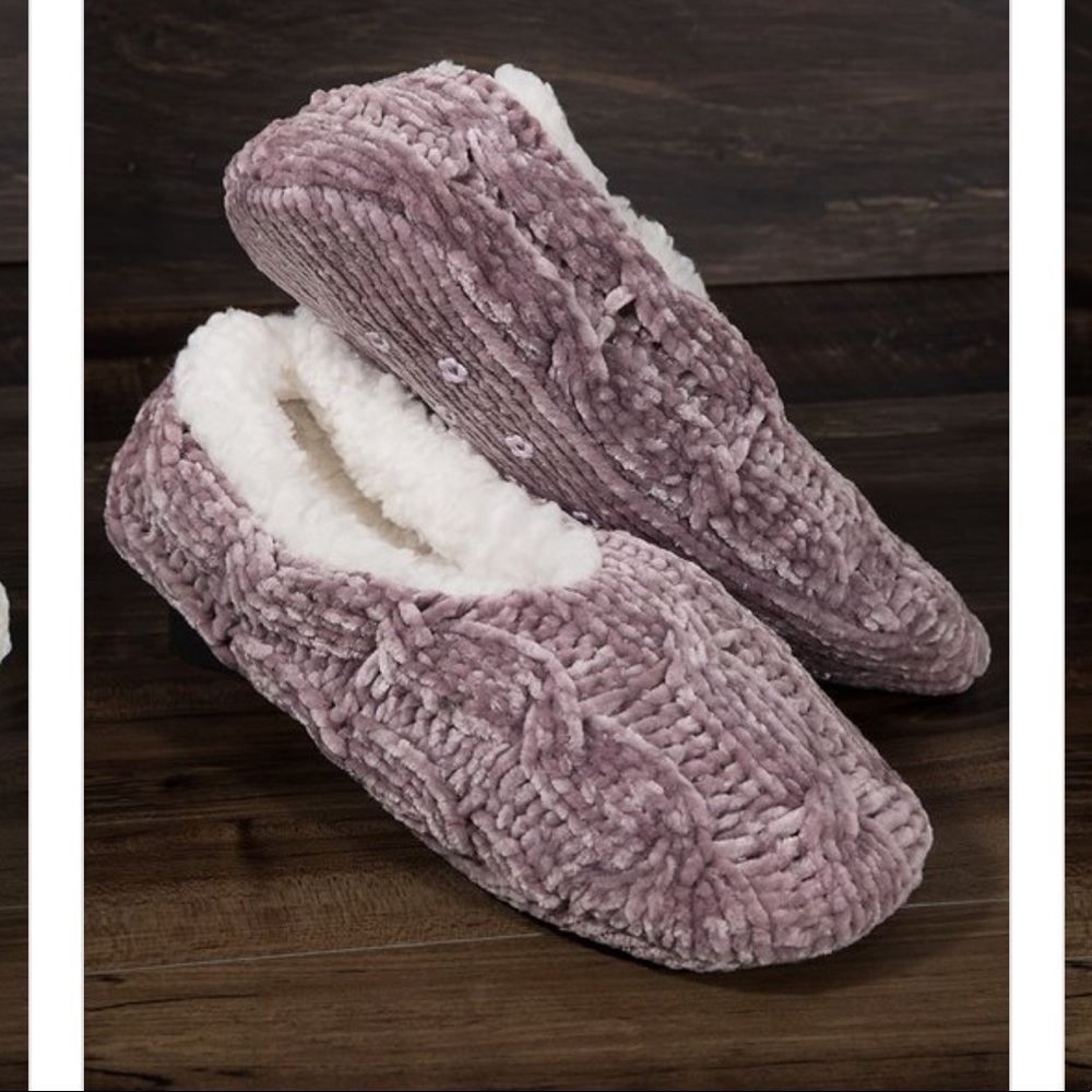 Fleece lined Chenille slippers Lilac